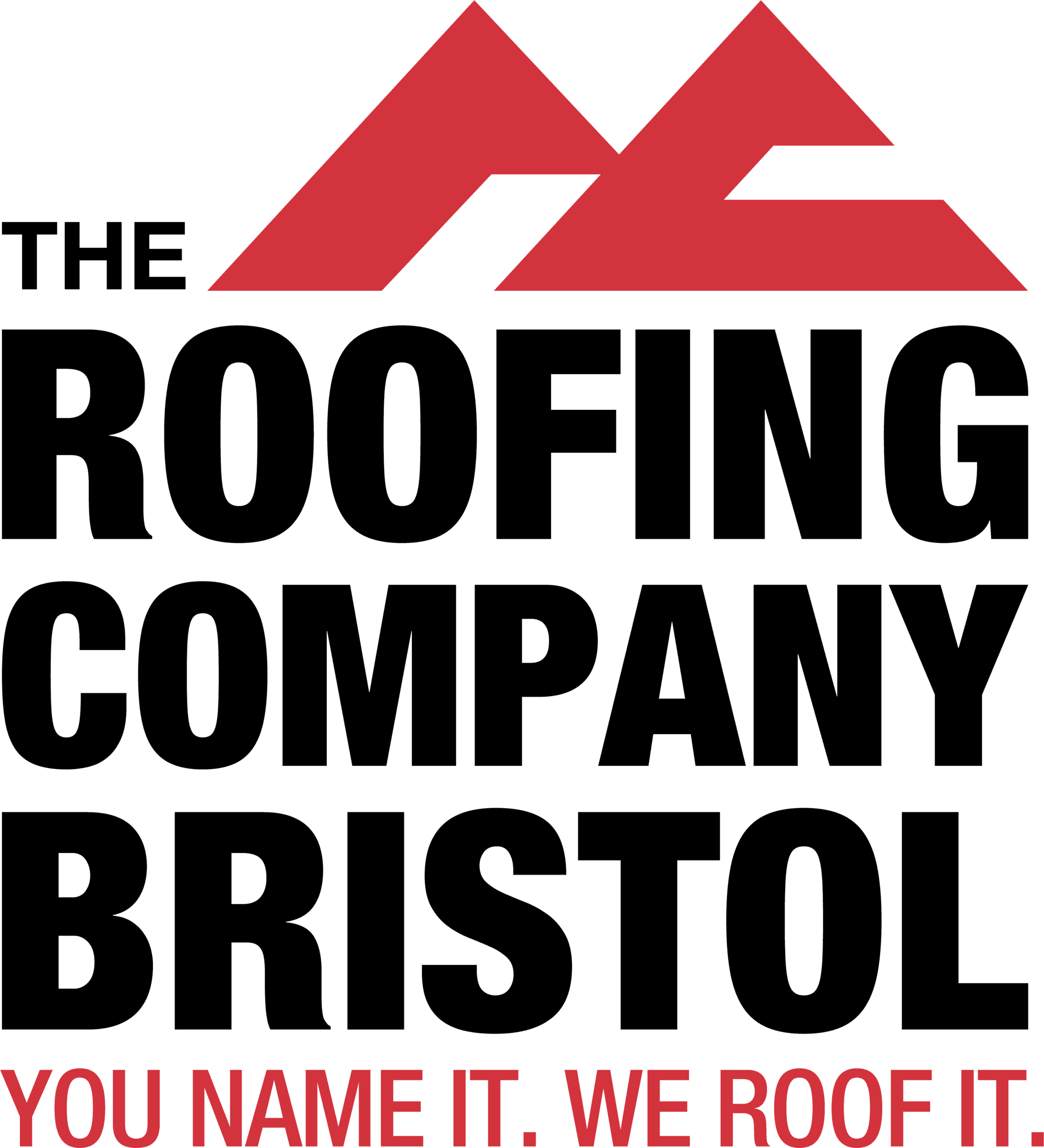 the roofing company bristol black logo